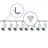 Complete Set 1-Phase Rail L 2 x 2 Meter White | incl. 8x Spot + GU10 2700K 3W Dimmable + End Cap, Power Connector and L -Connector