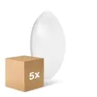 Multipack 5x Ledvance Surface Circular 400 24W 830 1920lm White IP44 | Warm White